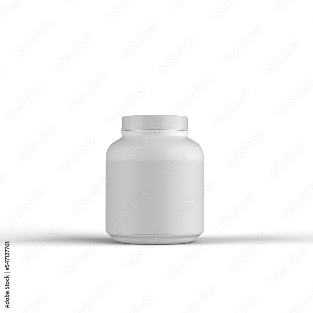 Protein Plastic Jar 3D Rendering Protein Plastic Jar 3D Rendering