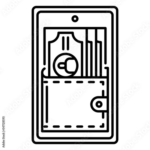 ewallet line icon