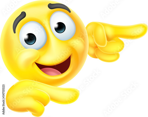 Pointing Emoticon Emoji Fac...