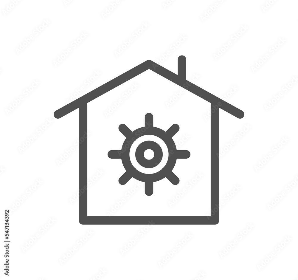 Real estate icon outline and linear symbol.
Real estate icon outline and linear symbol.