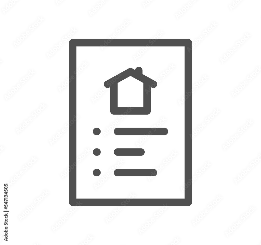 Real estate icon outline and linear symbol.
Real estate icon outline and linear symbol.