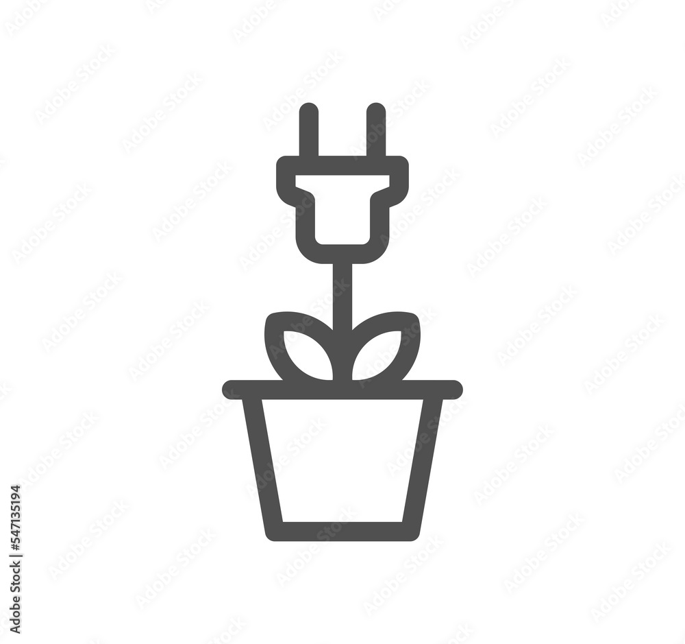 Energy saving icon outline and linear symbol.
Energy saving icon outline and linear symbol.