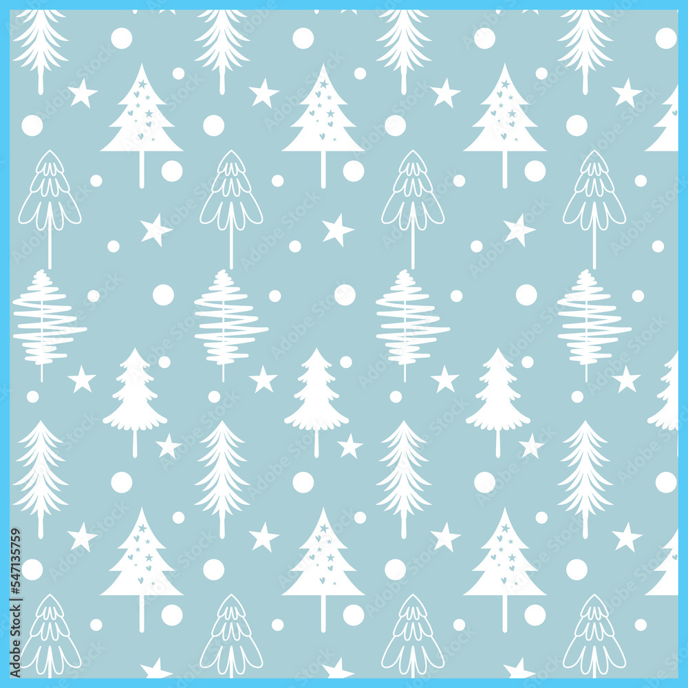seamless Christmas pattern, Snowflake design, holiday pattern