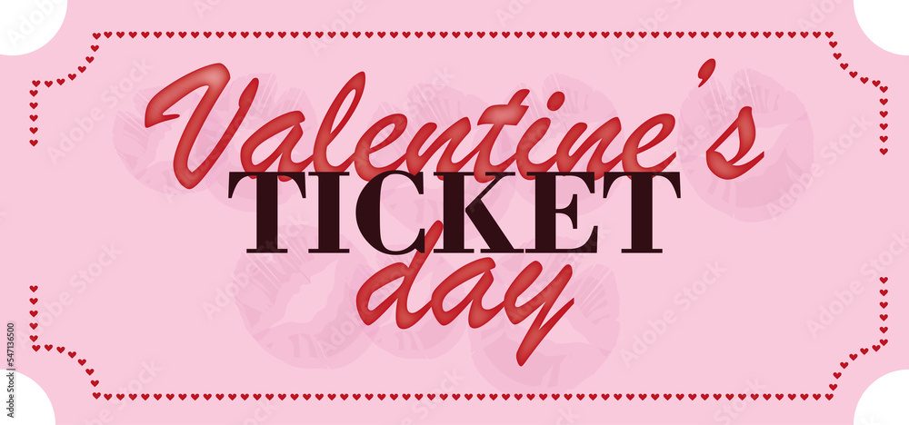 Valentine's day ticket coupon valentine's day decorations pink red kiss winter online commerce online store event invitation valentines day 2024 Valentine's day ticket coupon valentine's day decorations pink red kiss winter online commerce online store event invitation valentines day 2024