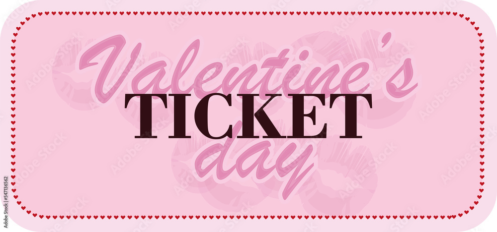 Valentine's day ticket coupon valentine's day decorations pink red kiss winter online commerce online store event invitation valentines day 2024 Valentine's day ticket coupon valentine's day decorations pink red kiss winter online commerce online store event invitation valentines day 2024
