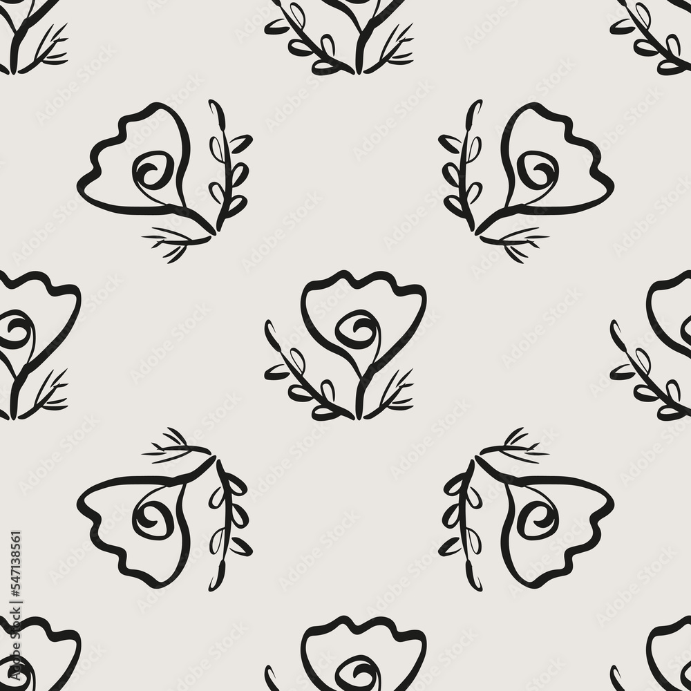 Obraz premium Essential monochrome geometric seamless vector pattern. Neutral geometry multi-use repeating pattern tile for packaging and backgrounds. 