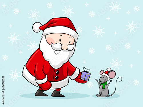Süßer Comic Weihnachtsmann
