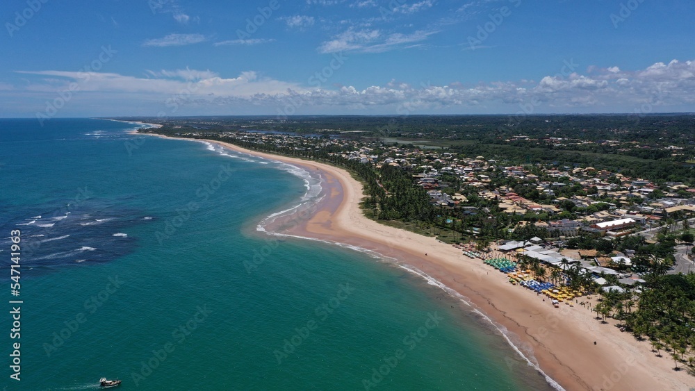 Aerial view of Guarajuba Beach near Salvador, Bahia, Brazil 