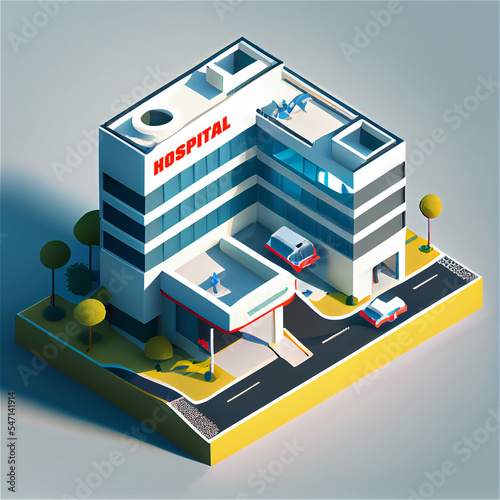 Hospital cartoon like photo