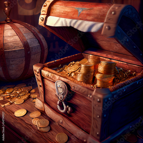 Treasure chest full of gold