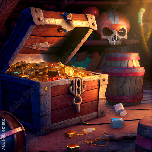 Treasure chest full of gold
