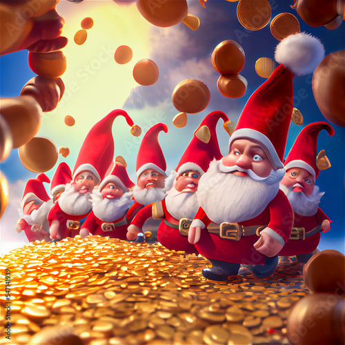 Dwarfs with gold