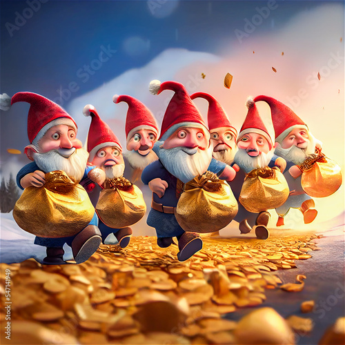 Dwarfs with gold