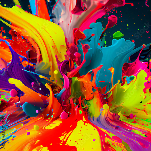 Multicolored paint background