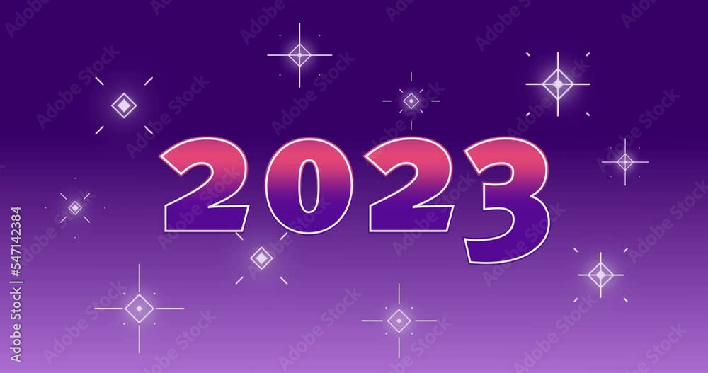2022 to 2023 happy new year magic animation for loader or transition. 4K New year animation with sparkling stars. 2022 to 2023 happy new year magic animation for loader or transition. 4K New year animation with sparkling stars.