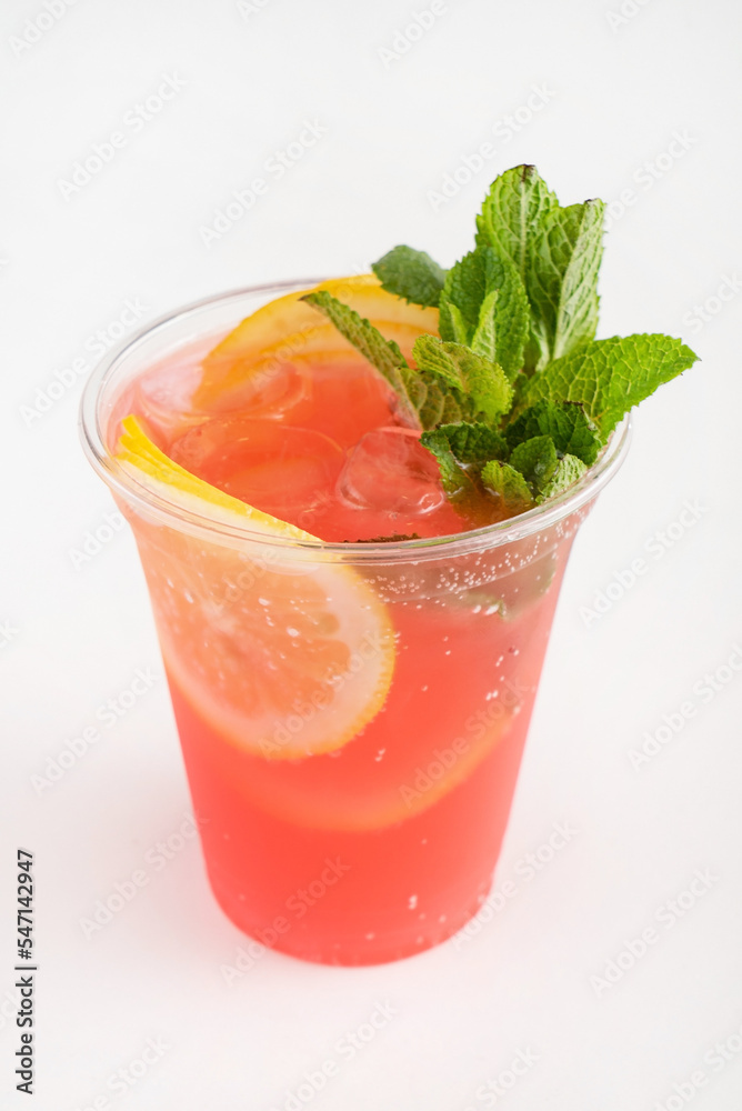 summer lemonade on the white background summer lemonade on the white background