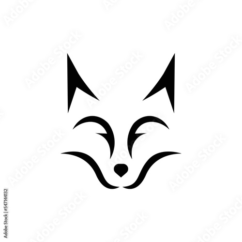 Fox Face Simple Line Illustration