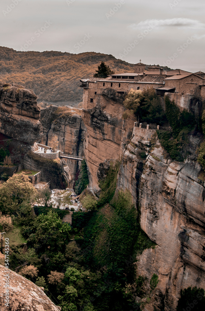 Greece - Meteora monastery in the mountains, popular place for tourists.... exclusive - this image sell onle Adobe stock	