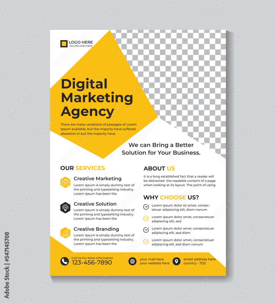 Corporate business marketing flyer template design