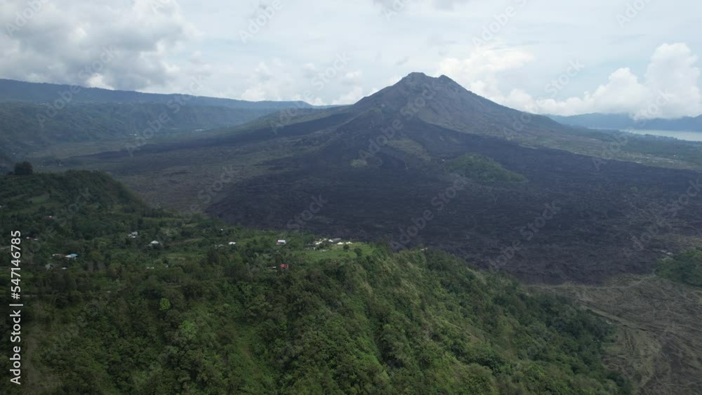 Bali, Indonesia - November 12, 2022: The Mount Batur Volcano Bali, Indonesia - November 12, 2022: The Mount Batur Volcano