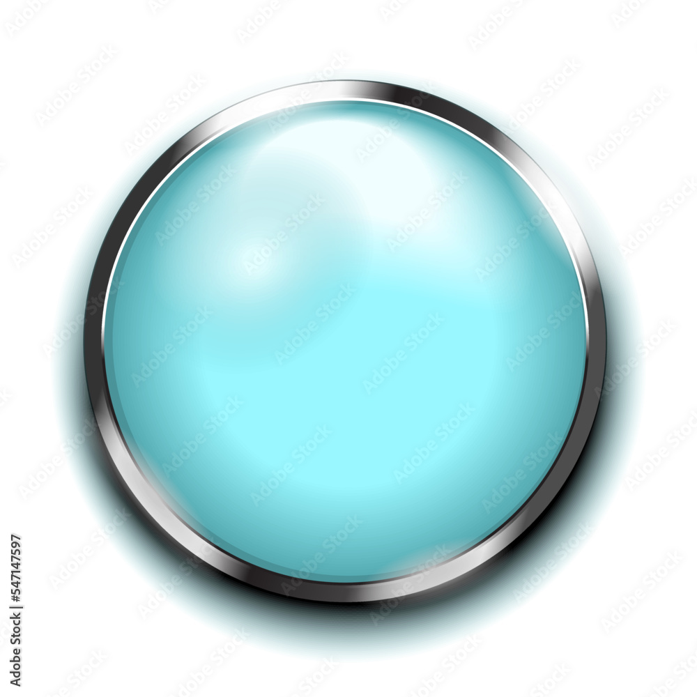 Blue button isolated on white background. 3d rendering Blue button isolated on white background. 3d rendering