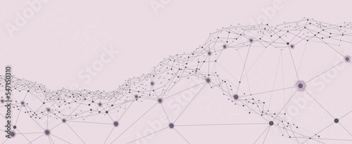 Neural network concept. Connected cells with links. High technology process. Abstract background