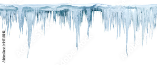 Fotografiet Icicles, isolated from the background, isolated object