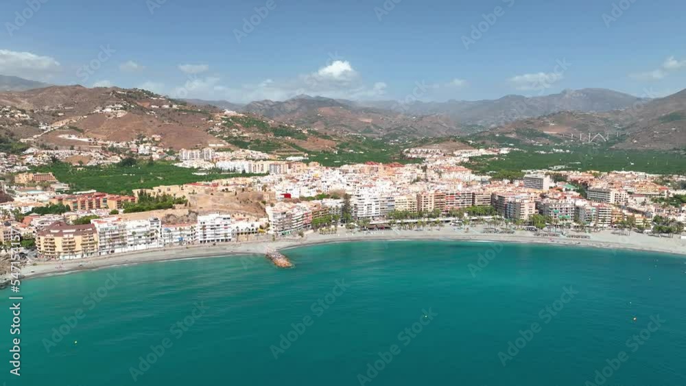 vista aérea de la costa de Almuñécar en la provincia de Granada, España vista aérea de la costa de Almuñécar en la provincia de Granada, España