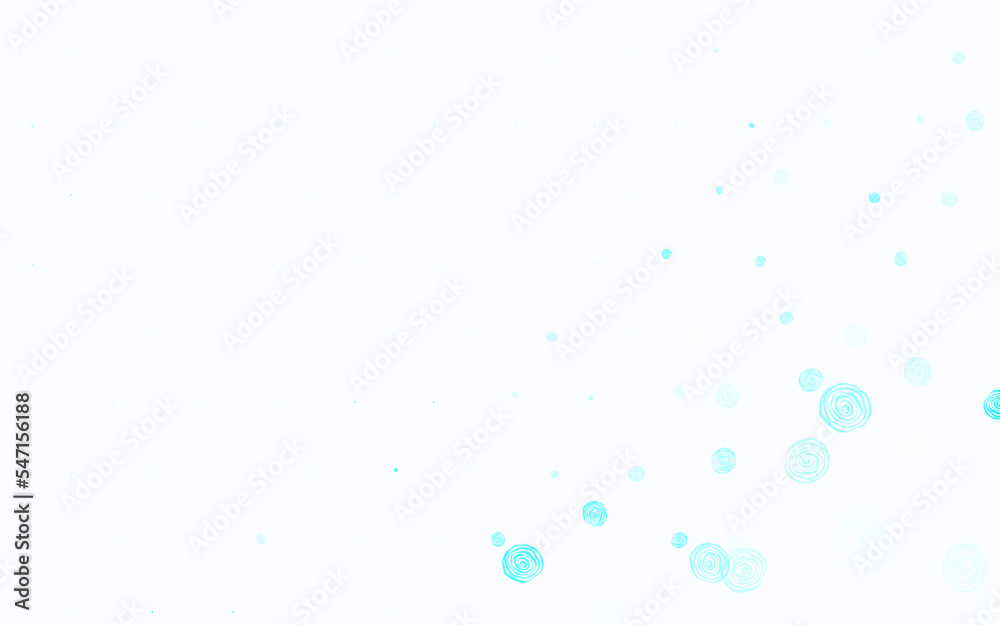 Light Blue, Green vector doodle background with roses.