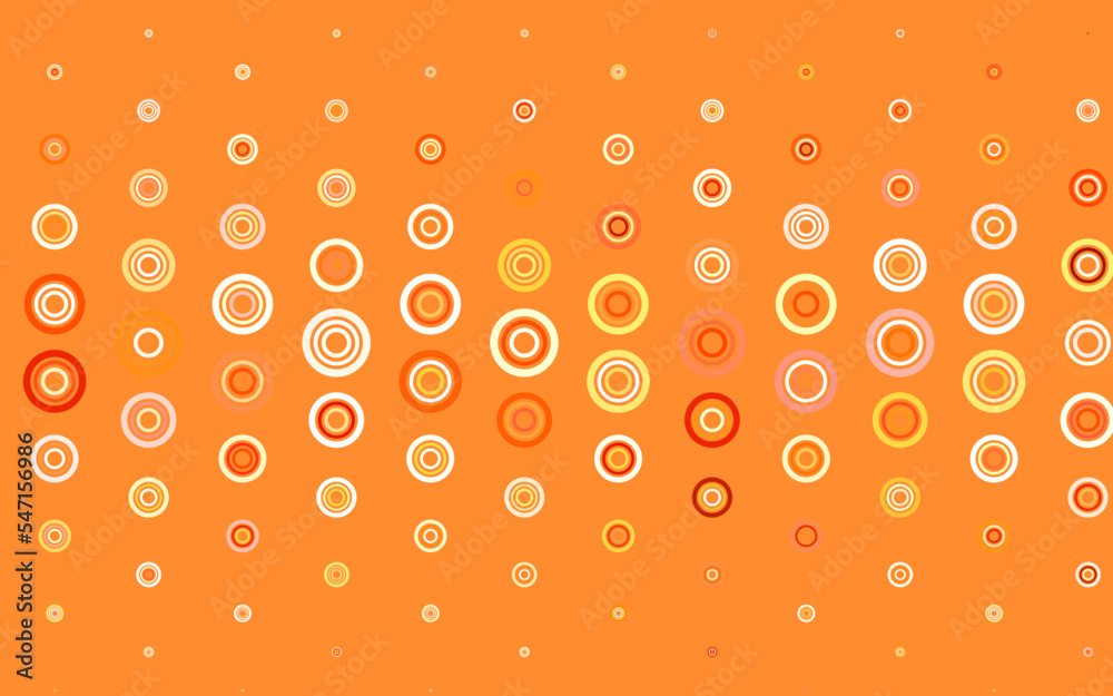 Light Orange vector template with circles.