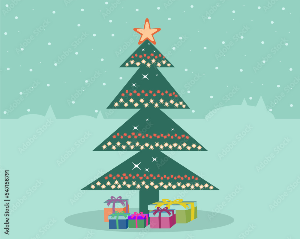 Christmas tree with gifts icon Christmas tree with gifts icon