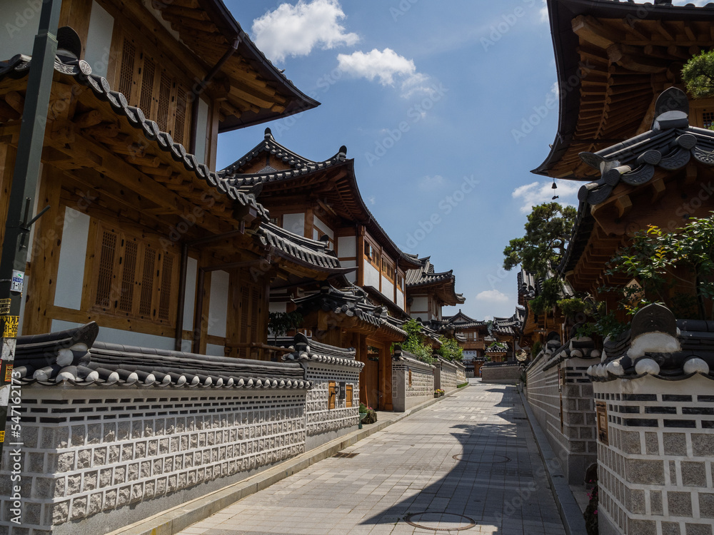 The street view of Eunpyeong Hanok Village in South Korea The street view of Eunpyeong Hanok Village in South Korea