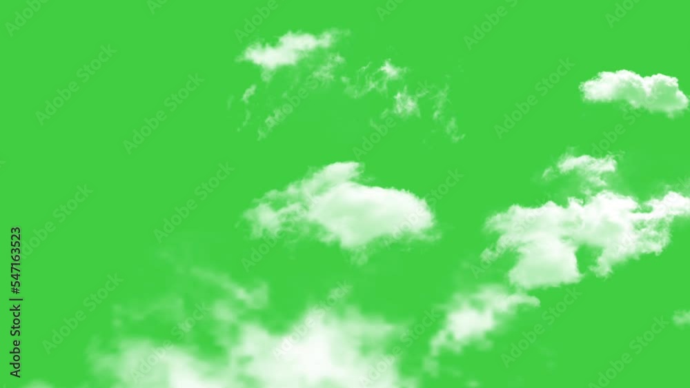 flying clouds green screen