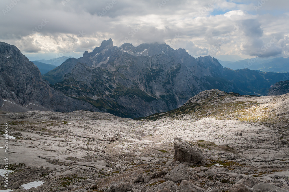 landscape in the mountains, the Dachstein Mountains in the Alps in Austria