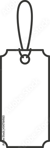 Price tag. Icon for sale or luggage. Outline label illustration 