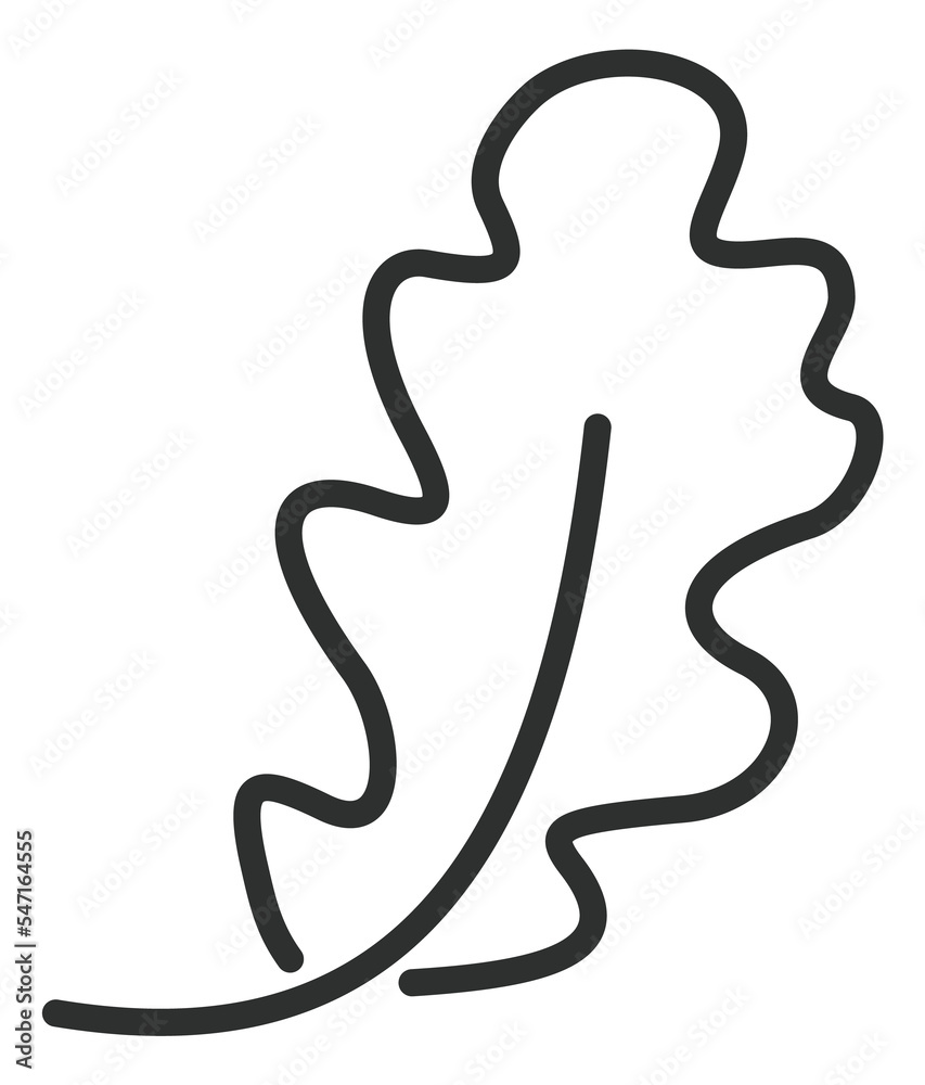 Oak leaf icon. Forest tree foliage symbol Oak leaf icon. Forest tree foliage symbol