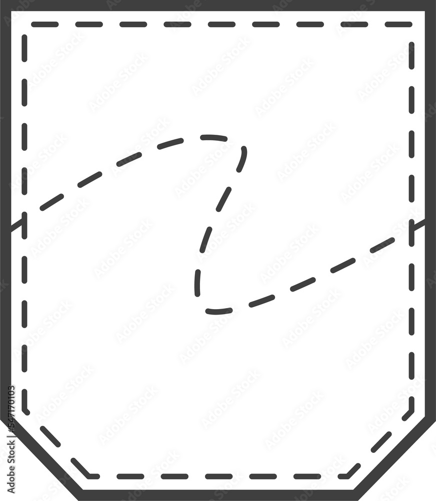 Denim pocket patch. Outline element for uniform or casual style clothes, dresses and shirts. Line illustration
Denim pocket patch. Outline element for uniform or casual style clothes, dresses and shirts. Line illustration