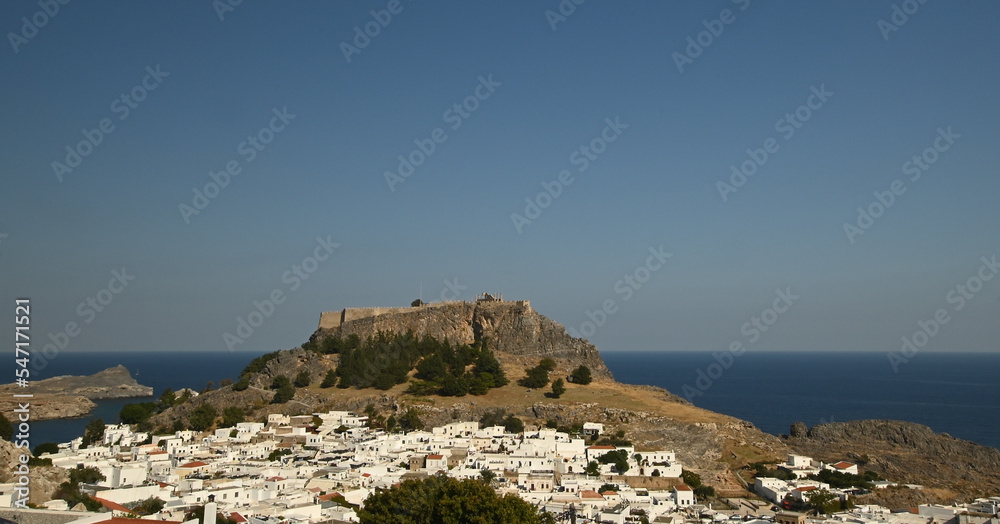 Beautiful view of Lindos, Rhodes, Greece
