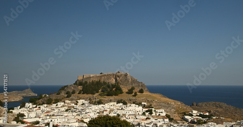 Beautiful view of Lindos, Rhodes, Greece