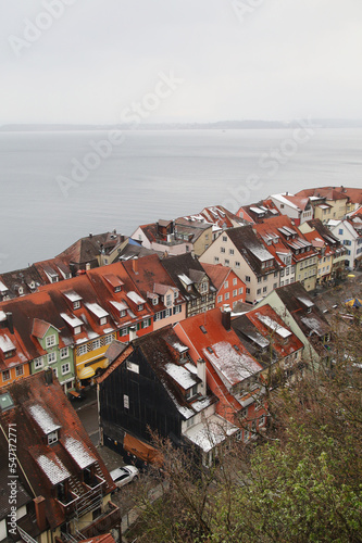 A street in Meersburg, a small town on Bodensee lake, Germany photo