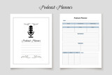 Podcast planner kdp interior log book design