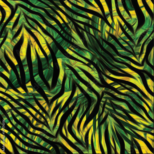 Seamless zebra and leopard pattern. Exotic animals pattern design. Textile print pattern