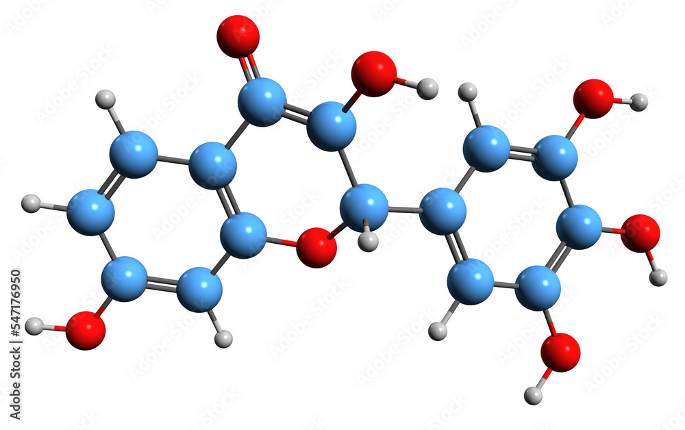 3D image of Dihydrobinetin skeletal formula - molecular chemical structure of phytochemical flavonoid isolated on white background
3D image of Dihydrobinetin skeletal formula - molecular chemical structure of phytochemical flavonoid isolated on white background