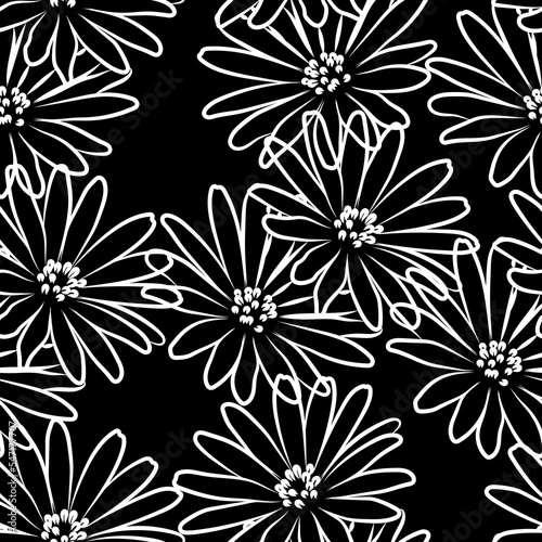 Seamless fabric of  floral Line Pattern Vector  like ornament vector. Suit for package design  wallpaper  fashion print.