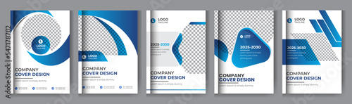 Business Book cover company profile annual report template
