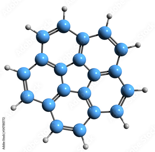  3D image of Corannulene skeletal formula - molecular chemical structure of Dibenzofluoranthene isolated on white background

  photo