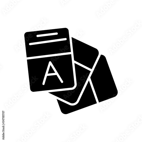 flash card glyph icon photo