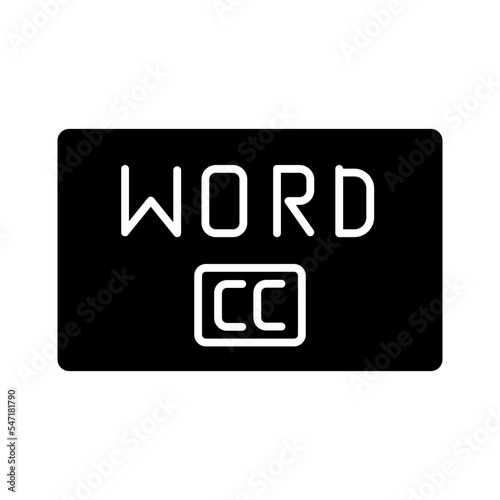subtitles glyph icon