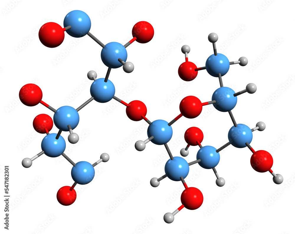 3D image of Maltitol skeletal formula - molecular chemical structure of sugar alcohol isolated on white background
3D image of Maltitol skeletal formula - molecular chemical structure of sugar alcohol isolated on white background