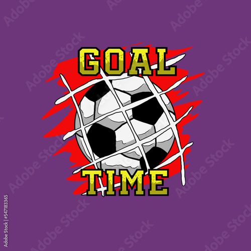goal time where there is a ball that flies and enters the goal or net